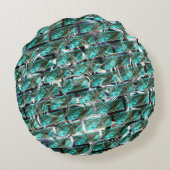 薄い青、グレーチングまたはブリック効果に気泡？ ラウンドクッション (裏面)