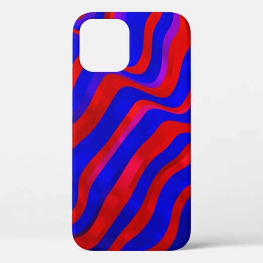 薄い青、赤のテクスチャ（エラー線）グラデーションi Case-Mate iPhoneケース (裏面)