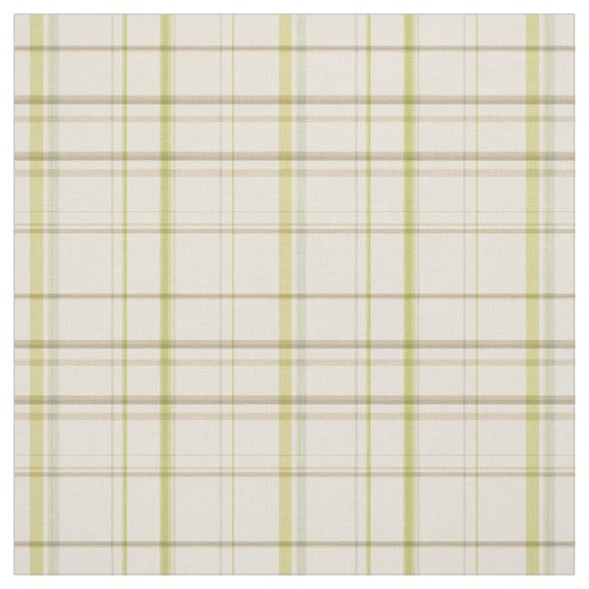 薄い黄緑色の白いパステル·プレイド織物 ファブリック (見本)