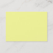 薄い黄色のプロファイルカード 名刺 (裏面)