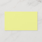 薄い黄色のプロファイルカード 名刺 (裏面)