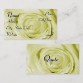 薄い黄色のプロファイルカード 名刺 (正面/裏面)