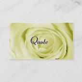 薄い黄色のプロファイルカード 名刺 (裏面)