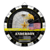 薄い黄色のライン、米国国旗、ディスパッチャ/アメリカ ダーツボード (正面)