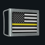 薄い黄色の明細行ディスパッチャフラグ 長方形ベルトバックル<br><div class="desc">Thin Yellow Line Dispatchers Flagは、ディスパッチャを表す薄い黄色の線を持つ愛国的なアメリカのフラグである。派遣素晴らし者への贈り物、警察への贈り物、消防士への贈り物、愛国者への素晴らし贈り物。私たちの店を見つけるより細い行のデザインと愛国的な贈り物のアイディア。</div>
