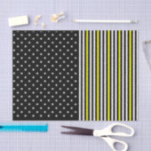 薄い黄色の線と星 薄葉紙 (クラフト)