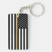 薄い黄色の線のグリッターフラグ キーホルダー (裏面)