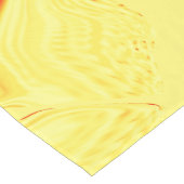 薄い黄色の色調、赤みを帯びた曲線を持つ波状の布 ショートテーブルランナー (コーナー)