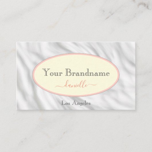 薄い黄色エレガント灰色の大理石テクスチャプリント 名刺 (正面)