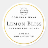 薄い黄金のルッ縁どクラウンド製品ラベル ラウンドシール (正面)