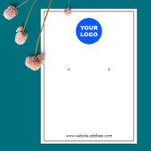 薄い黒い白縁ど色のカスタムロゴ付きイヤリング