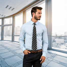 薄い黒とグレーの対角線ストライプ線 ネクタイ