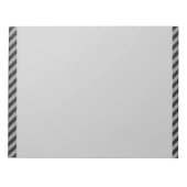 薄い黒とグレーの対角線ストライプ線 ノートパッド (正面)