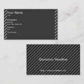 薄い黒とグレーの対角線ストライプ線 名刺 (正面/裏面)