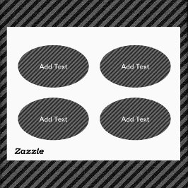 薄い黒とグレーの対角線ストライプ線 楕円形シール