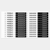 薄い黒と白のキャンドルロゴラベル ラベル (シート)