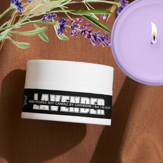 薄い黒と白のキャンドルロゴラベル ラベル