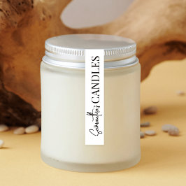 薄い黒と白のロゴ改ざん防止キャンドルラベル ラベル