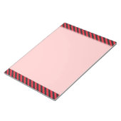 薄い黒と赤の対角線のストライプ ノートパッド (アングル)