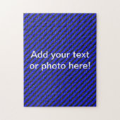 薄い黒と青の対角線のストライプ ジグソーパズル (縦)