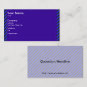 薄い黒と青の対角線のストライプ 名刺 (正面/裏面)