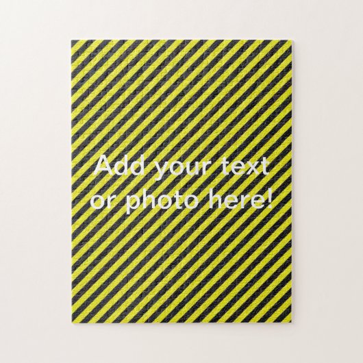 薄い黒と黄色の対角ストライプ線 ジグソーパズル (縦)