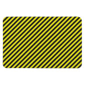 薄い黒と黄色の対角ストライプ線 マグネット (横)