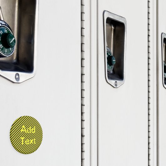 薄い黒と黄色の対角ストライプ線 マグネット (インサイチュ (ロッカー))