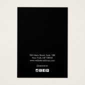 薄い黒の白縁どの追加ロゴ・イヤリング・ディスプレイ (裏面)