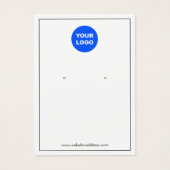 薄い黒の白縁どの追加ロゴ・イヤリング・ディスプレイ (正面)