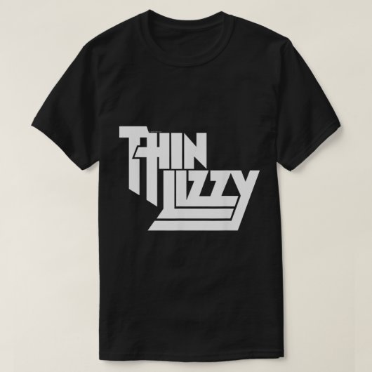 薄いLizzyホワイトスタックされたロゴ Tシャツ (デザイン正面)