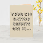 薄おもしろい褐色c14デートすることハッピーバースデー カード (黄色い花)