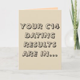 薄おもしろい褐色c14デートすることハッピーバースデー カード