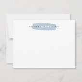 薄かわいらしモダン色の水色ブラシストローク ノートカード (正面)