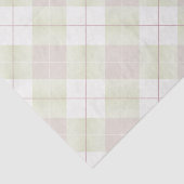 薄かわいらし淡い色の緑とメイブピンクプレイド 薄葉紙 (詳細)