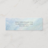 薄かわいらし色の母の真珠 スキニー名刺 (裏面)