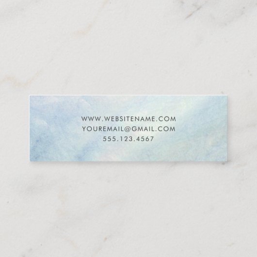 薄かわいらし色の母の真珠 スキニー名刺 (裏面)