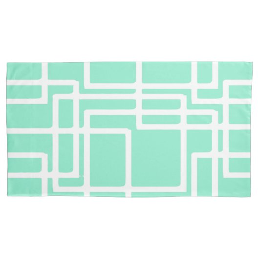 薄くされた水のレトロのモダンな長方形 枕カバー (正面左)