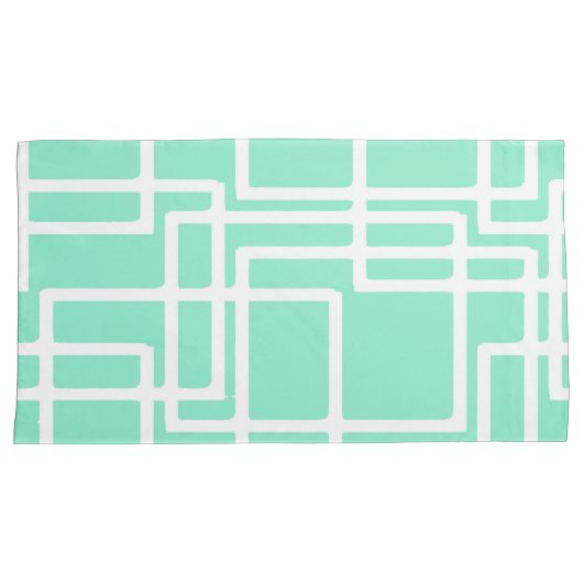 薄くされた水のレトロのモダンな長方形 枕カバー (正面右)