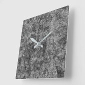 薄く斑点のある灰色と黒の肌をした スクエア壁時計 (傾斜)