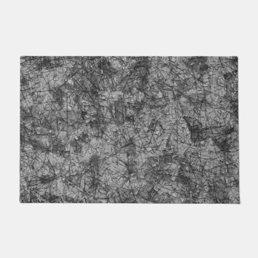 薄く斑点のある灰色と黒の肌をした ドアマット (正面)