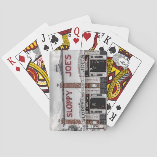 薄く水っぽいジョーのKey Westのトランプ トランプ (裏面)