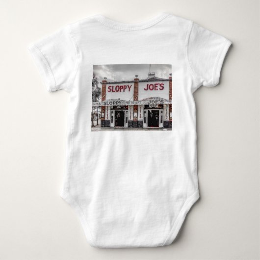 薄く水っぽいジョーのKey Westのボディスーツ ベビーボディスーツ (裏面)