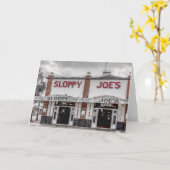 薄く水っぽいジョーのKey Westの挨拶状 カード (黄色い花)