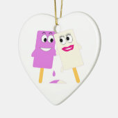 薄めのアイスクリームポップ セラミックオーナメント (左)