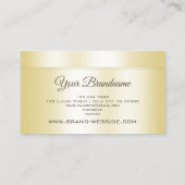 薄エレガントい黄金とかわいらし楕円形 名刺 (裏面)