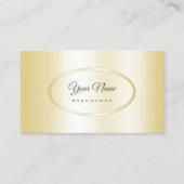 薄エレガントい黄金とかわいらし楕円形 名刺 (正面)