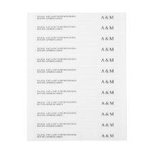 薄エレガントい24xカスタムウェディング差出人住所