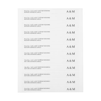 薄エレガントい24xカスタムウェディング差出人住所 ラップアラウンドラベル