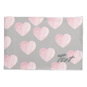 薄エレガント澄ん色の愛ハート 枕カバー (裏面)